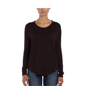 Rag & Bone The Hudson burgundy long sleeve tee